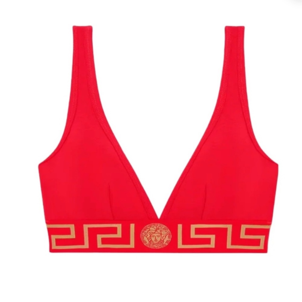 Versace Red and Gold Bra/Thong Set